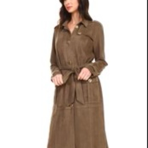 NWT Joh Apparel Ariana Suede Trench Coat & Dress - Picture 5 of 7